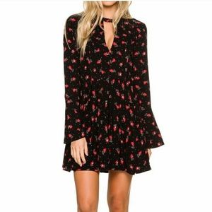 Free People Black Floral Dress